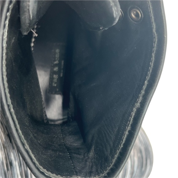 rag & bone Black Suede Lace Up Wedge Boots Size 38 Women’s - Picture 8 of 13